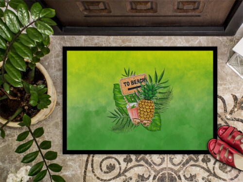 Carolines Treasures  BB7450JMAT To the Beach Summer Indoor or Outdoor Mat 24x36 Perspective: top