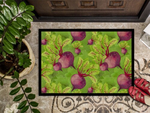 Carolines Treasures BB7574JMAT Watercolor Raddishes Doormat 24x36 Perspective: top