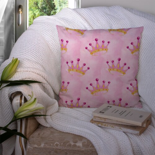 Carolines Treasures BB7546PW1414 Watercolor Princess Crown on Pink