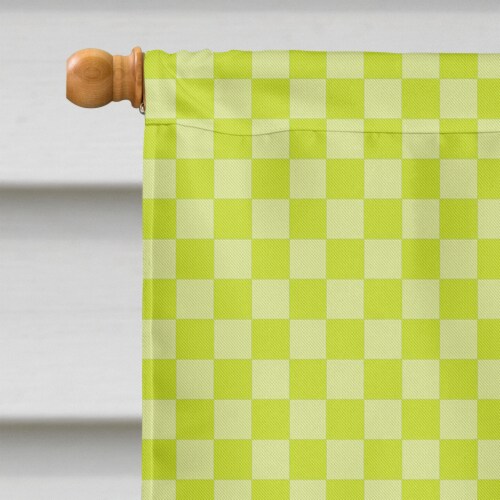 Carolines Treasures BB7792CHF Giant Chinchilla Rabbit Green Flag Canvas House S Perspective: top