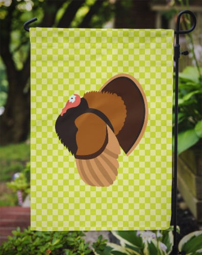 Carolines Treasures  BB7812GF Bronze Turkey Green Flag Garden Size Perspective: top