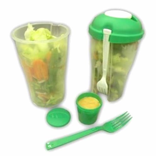 Salad Fresh Salad to Go w/ Dressing Container and Fork (Single) Perspective: top