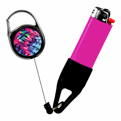 As Seen On TV Lighter Leash Retractable Lighter Holder Tye Dye Standard Size 1 1 King Soopers