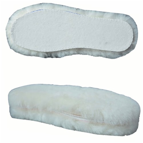 Natural Wool Insoles-100% Real Sheepskin (Women Size: 11) Perspective: top