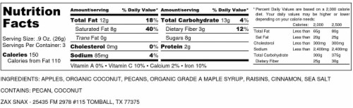 Organic All-Natural Snack | Dehydrated Coconut Snack | 2.7 oz Per Bag Perspective: top