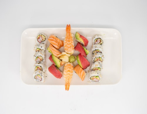 Japanese Food Express Inc The Classic Sampler Sushi Perspective: top