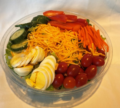 Fresh Made Grab & Go Family Size Chef Salad Kit Perspective: top