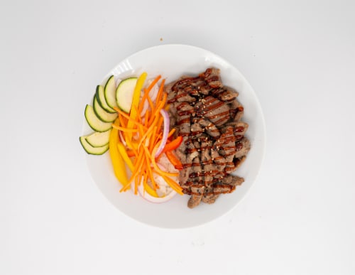 Japanese Food Express Beef Teriyaki Bowl Perspective: top