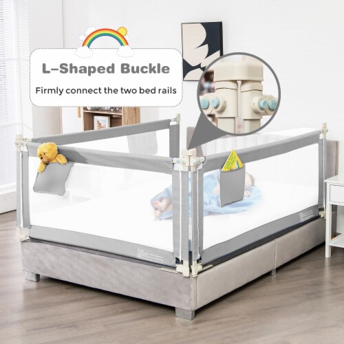 Bed Guad Ail Fo Toddles - 1 Minute Quick Assembly & 78.74