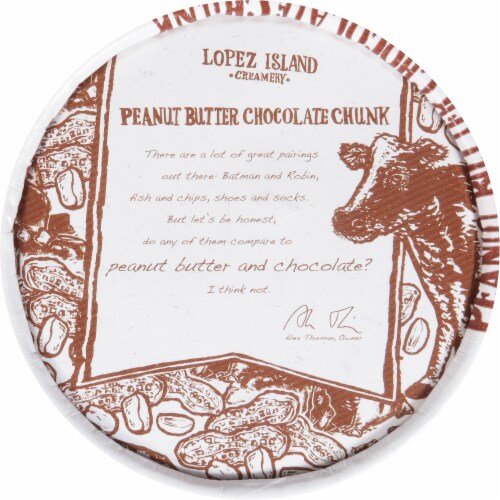 Lopez Island Creamery Peanut Butter Chocolate Chunk Ice Cream Perspective: top