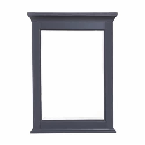 KBC Newport 24 Solid Wood Wall Mirror w/ Beveled Glass in Marine Gray Perspective: top
