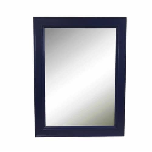 KBC Napa 28  Solid Wood Wall Mirror w/ Beveled Glass in Royal Blue Perspective: top