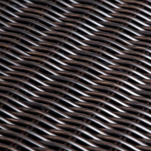 TKC Venice Patio Wicker Ottoman in Wheat Perspective: top