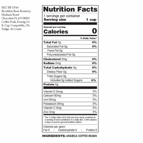 Brooklyn Beans Oh Fudge Coffee Pods, Compatible with 2.0 K-Cup Brewers, 40 Count Perspective: top