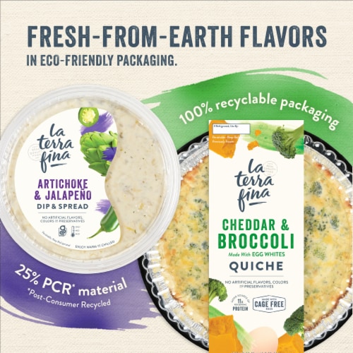 La Terra Fina® Cheddar & Broccoli Quiche Perspective: top
