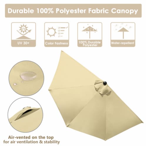 10' Off-The-Wall Half Umbrella Window Balcony Outdoor Patio