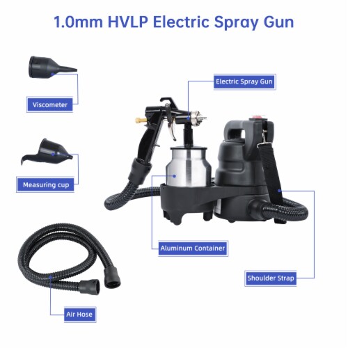 1000ml Electric HVLP Air Spray Gun Kit 450W Paint Sprayer 1.0mm