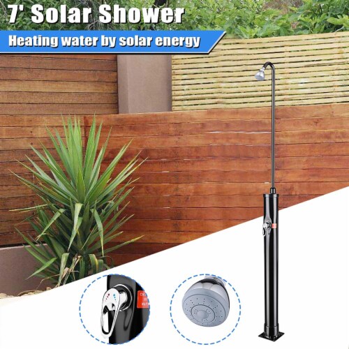 Outdoor solar shower with base hot sale