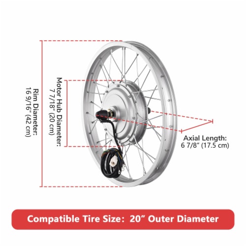 Yescom Electric Bicycle E Bike Conversion Kit Controller for 20 750W 36V E bike Front Wheel 20 in. Jay C Food Stores