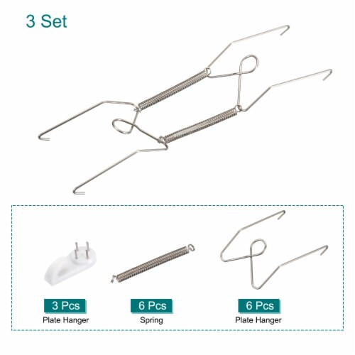uxcell Stainless Steel Invisible Wall Plate Hangers for Decorative Plates Perspective: top