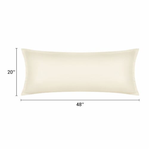 uxcell Solid Color Body Pillow Case Cover Envelope Closure Perspective: top