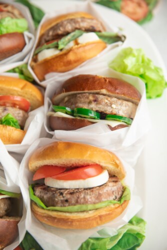 Shady Brook Farms® Savory Seasoned Turkey Patties Tray Perspective: top