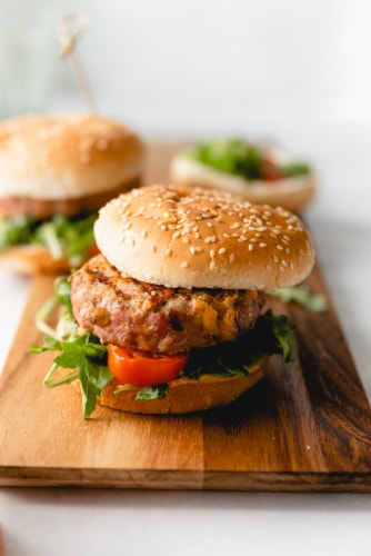 Honeysuckle White® Bacon Cheddar Turkey Patties Perspective: top