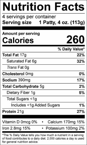 Crave House Plant-based Burger Patties Perspective: top