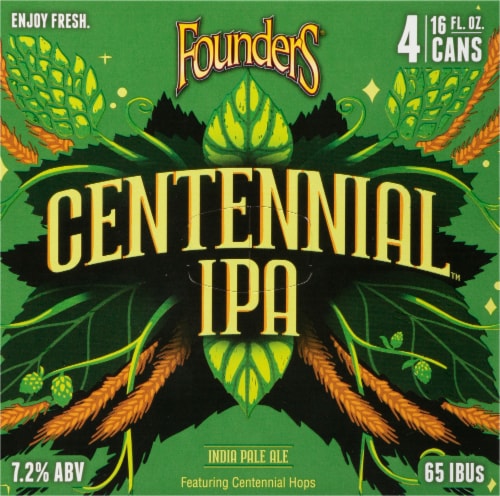 Founders Brewing® Centennial IPA Beer Perspective: top