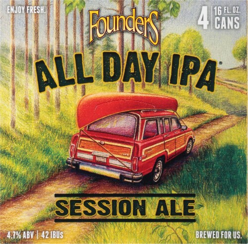 Founders Brewing All Day IPA Session Ale Beer Perspective: top