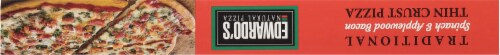 Edwardo's Spinach & Applewood Bacon Natural Thin Crust Pizza Perspective: top