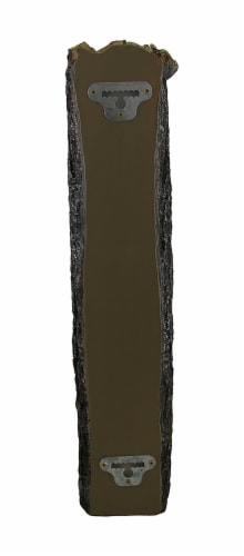 Deer Head On Weathered Log Rustic Wall Mounted 4 Bottle Wine Holder 19 Inch Perspective: top