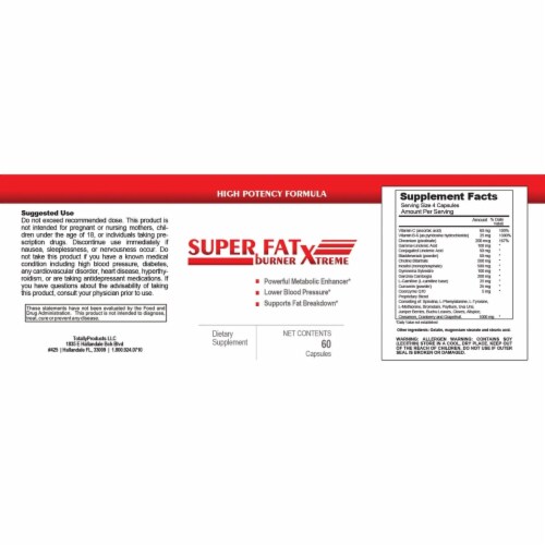 Super Fat Burn Extreme Natural Supplement 60 Capsules 60