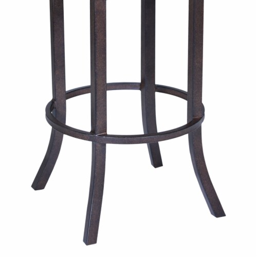 Tahiti 30" Arm Barstool in Auburn Bay finish with Brown Pu upholstery Perspective: top