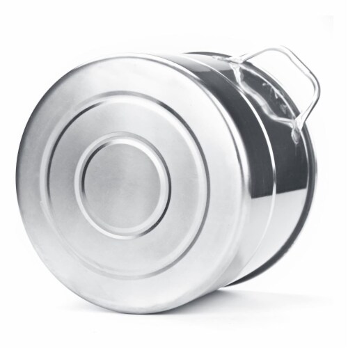 Alpine Cuisine 9 Quart Stainless Steel Stock Steamer Cooking Pot Perspective: top
