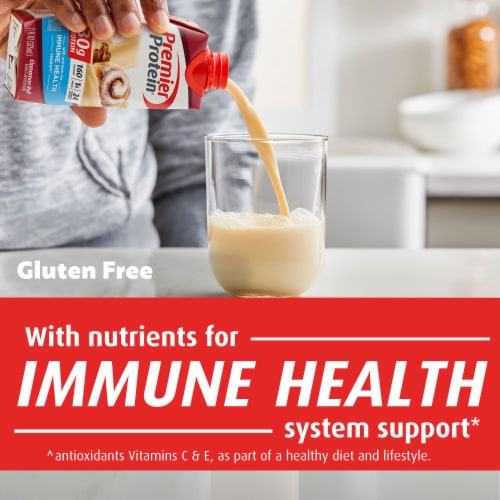 Premier Protein® Cinnamon Roll Protein Shakes Perspective: top