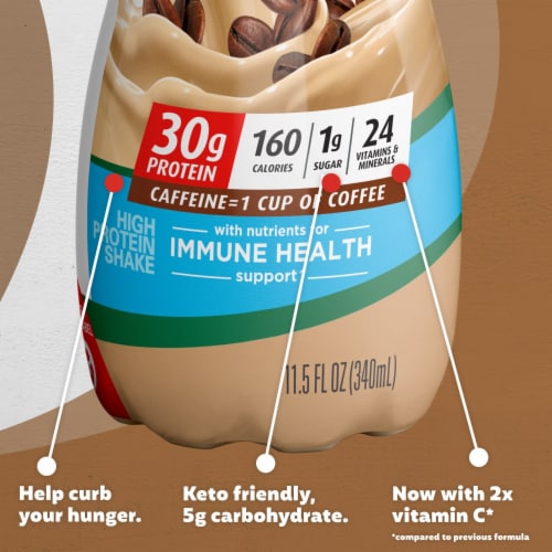 Premier Protein® Cafe Latte Protein Shakes Perspective: top