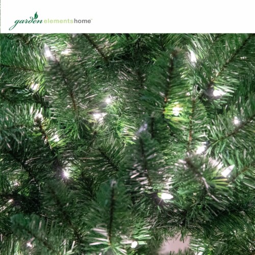 Garden Elements 9' Penn Spruce Christmas Tree- 1600 Clear Lights Perspective: top