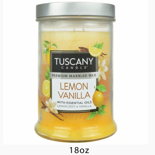 Tuscany Candle™ Lemon Vanilla Premium Marbled Wax Perspective: top