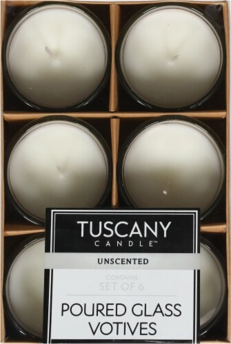 Tuscandy Candle™ Glass Unscented Votive Accent Candles Perspective: top