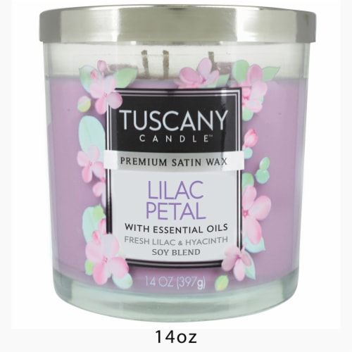 Tuscany Candle™ Lilac Petal Premium Satin Wax Jar Candle Perspective: top