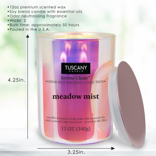 Tuscany Candle™ Serene Clean™ Collection Meadow Mist Scented Jar Candle Perspective: top