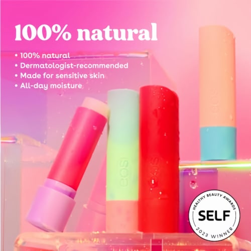 EOS Visibly Soft Lip Balm Sphere Coconut Milk 0.25 Ounce (Pack of 3) Perspective: top