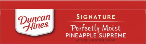 Duncan Hines® Signature Perfectly Moist Pineapple Supreme Naturally Flavored Cake Mix Perspective: top