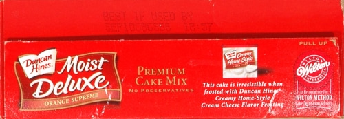 Duncan Hines Orange Supreme Cake Mix Perspective: top