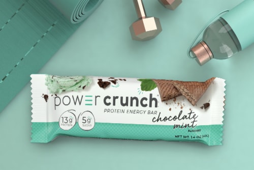 Power Crunch® Chocolate Mint Whey Protein Energy Bars Perspective: top