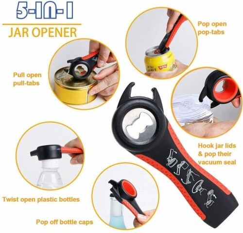 Kitcheniva 6 in 1 Bottle Can and Jar Grip Opener Set of 2 Perspective: top
