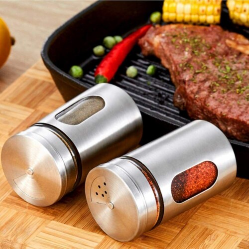 Kitcheniva Stainless Steel Electric Salt Pepper Grinder Mill