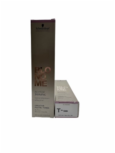 Schwarzkopf BlondeMe Blonde Toning Creative Pastel Tones Sand 2.02 OZ Set of 2 Perspective: top