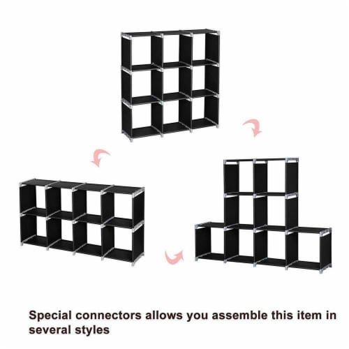 Kitcheniva Cloth Bookcase Shelf Storage Organizer 9 Cube Perspective: top